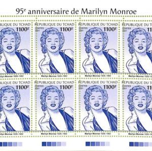 A9601 - TCHAD -  ERROR MISPERF Stamp Sheet - 2021 - Marilyn Monroe