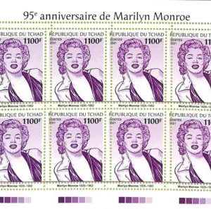 A9600 - TCHAD -  ERROR MISPERF Stamp Sheet - 2021 - Marilyn Monroe