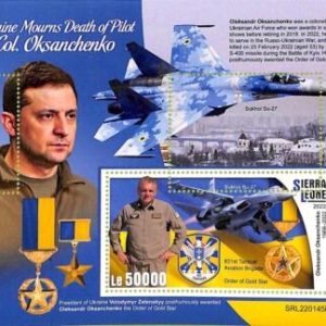 A9289 - SIERRA LEONE - ERROR MISPERF Stamp Sheet - 2022 Pilot Col.Oksanchenko