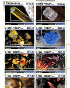 A9274 - S.TOME E PRINCIPE - ERROR MISPERF Stamp Sheet - 2021 - Minerals