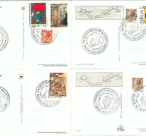 65540 - ITALY - Set of 4   SPECIAL EVENT POSTCARDS - Cross-country skiing 1977