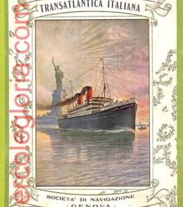 af7975 - VINTAGE POSTCARD Ansichtskarten - Ship "Dante Alighieri" ROYALTY Reali
