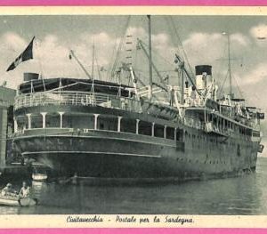 af8108 - ITALY - VINTAGE POSTCARD - 1942 - Ship "Caralis" NAVI - CIVITAVECCHIA