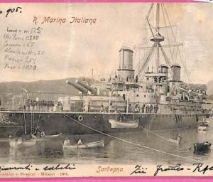 af8105 - ITALY - VINTAGE POSTCARD Ansichtskarten - 1905 - Ship "Sardegna" NAVI