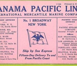 af7308  - VINTAGE ADVERTISING POSTCARD  -   SHIP Panama Pacific Line