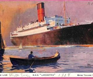 af8065 - GB - VINTAGE POSTCARD Ansichtskarten -1928 - SHIP "Lancastria" Navi