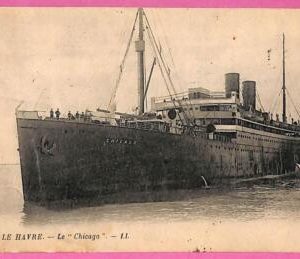 af8069 - FRANCE - VINTAGE POSTCARD Ansichtskarten - 1921 - Ship "Chicago" NAVI