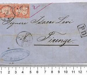P0897 - SWITZERLAND - Postal History - Michel # 33*2 on cover to ITALY - 1863