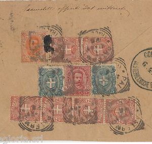 54843 - REGNO: UMBERTO I - STORIA POSTALE : FRONTESPIZIO a TURKIA 1897 - 50 Cent