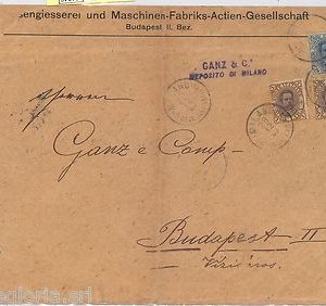54846 - REGNO: UMBERTO I - STORIA POSTALE : BUSTA a UNGHERIA 1899 - 2,25 Lire