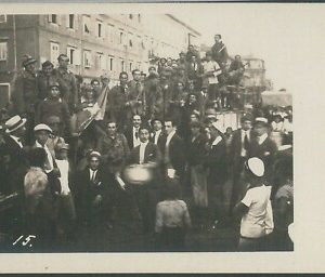 LIB154 - CARTOLINA d'Epoca FOTOGRAFICA Propaganda  - PNF Marcia su Roma ??
