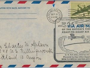 60165 - USA - Flight COVER: 25th ANNIVERSARY COAST-to-COAST 1945: SAN FRANCISCO