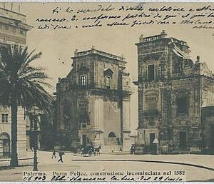 35814   CARTOLINA d'Epoca PALERMO città - Porta Felice  1903