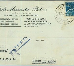 97973 - CARTOLINA d'Epoca -  BELLUNO Provincia - Pubblicitaria FELTRE 1949