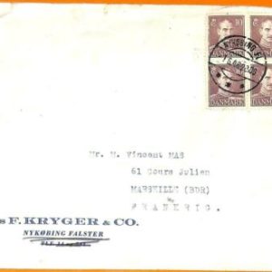 99118 - DINAMARCA - HISTORIA POSTAL - SOBRE a FRANCIA 1948