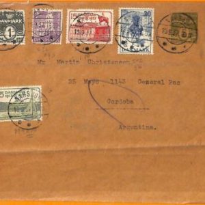 99114 - DÄNEMARK - POSTGESCHICHTE - GANZWAREN WAPPER Frankatur 1937 nach...