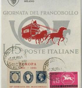 48401 - ITALY - MAXIMUM CARD - Stamp Day 1961