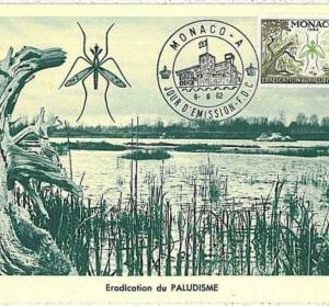 32526 - MONACO - MAXIMUM CARD : intects medicine MALARIA paludism 1962