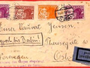 aa0409 -  AUSTRIA - Postal History - AIRMAIL COVER  to NORWAY 1930
