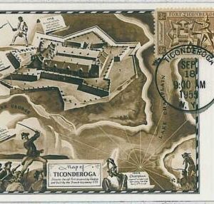 32280 MAXIMUM CARD - Architecture : USA - 1955 - TICONDEROGA