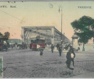 79933 -  POLAND  -  VINTAGE   POSTCARD  -  WARSAW Warzawa 1913  TRAM
