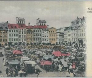 79959 -  POLAND  -  VINTAGE   POSTCARD  -  WARSAW Warzawa -  MARKET