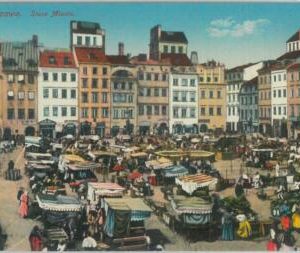 79958 -  POLAND  -  VINTAGE   POSTCARD  -  WARSAW Warzawa -  MARKET