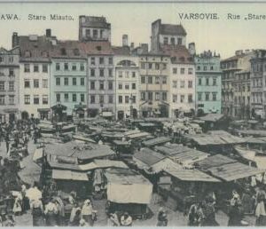 79960 -  POLAND  -  VINTAGE   POSTCARD  -  WARSAW Warzawa -  MARKET