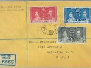 83376 - JAMAICA  - POSTAL HISTORY - Registered  FDC COVER 1937 - ROYALTY