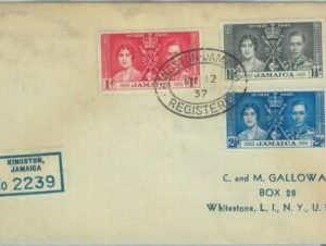 83375 - JAMAICA  - POSTAL HISTORY - Registered  FDC COVER 1937 - ROYALTY