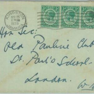 83377  - JAMAICA - POSTAL HISTORY - COVER to GB  1938