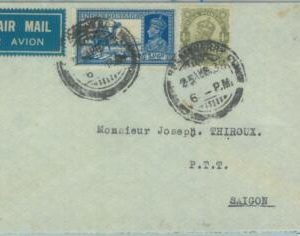 83362 - INDIA -  POSTAL HISTORY - Airmail  COVER to SAIGON!  1938