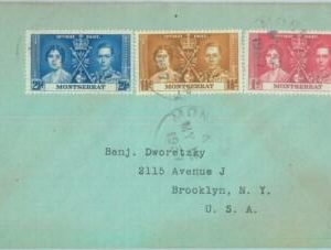83395 - MONTSERRAT - POSTAL HISTORY -   FDC COVERto USA - 1937 Royalty