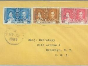 83397 - MONTSERRAT - POSTAL HISTORY -   FDC COVERto USA - 1937 Royalty