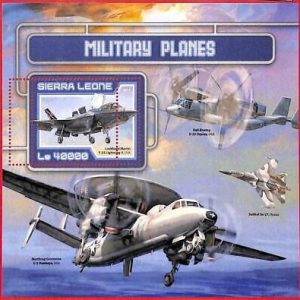 A4303 - SIERRA LEONE- ERROR MISPERF, Hoja de recuerdo: 2017, Aviones de Guerra