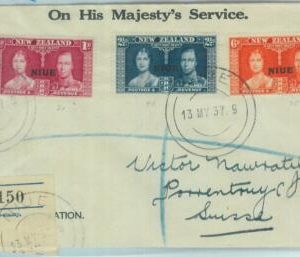 83406 - NIUE  New Zealand - POSTAL HISTORY - FDC COVER to SWITZERLAND 1937