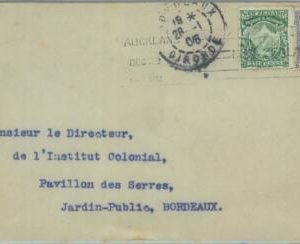 83403 - NEW ZEALAND  - Postal History - COVER to FRANCE  - 1906  Mountaineering