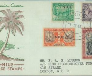 83410 - NIUE  - POSTAL HISTORY  - Cachet FDC COVER  1946 ROYALTY