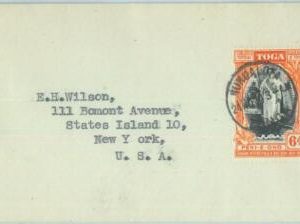 83441 -  TONGA  - POSTAL HISTORY  -   COVER  to USA 1943  from  NUKUALOFA