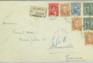 83760 - ARGENTINA - POSTAL HISTORY -  REGISTERED COVER  to FRANCE  1936