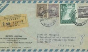 83761 - ARGENTINA - POSTAL HISTORY -  EXPRESS mail COVER  to FRANCE  1957