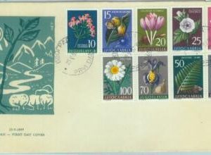 84046 -  YUGOSLAVIA - POSTAL HISTORY -  FDC COVER 1958  FLOWERS medicine ORCHIDS