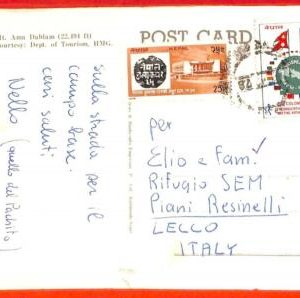 aa0346 - NEPAL  - POSTAL HISTORY -  POSTCARD to ITALY  1978