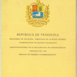 84317 - VENEZUELA - POSTAL HISTORY - OFFICIAL STAMP FOLDER 1961 Independence