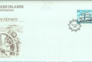 84373 - FALKLAND - Postal History - High Value stamp on FDC COVER 1990 - SHIPS
