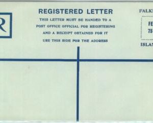 84375 - FALKLAND - Postal History - Postal Stationery REGISTERED LETTER