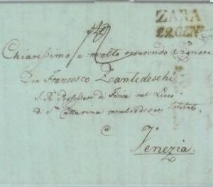 85060 - CROATIA - POSTAL HISTORY -  PREPHILATELIC COVER from ZARA 1844