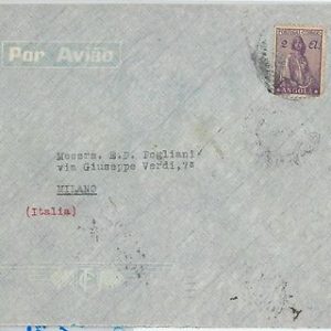 58330  -  ANGOLA - POSTAL HISTORY: COVER to ITALY - 1947