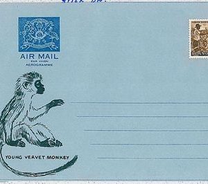 UGANDA - Aerogramme : with TOBACO stamp - FAUNA: VERVET MONKEY