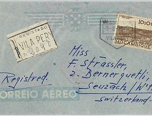 58336 -  Mozambique - POSTAL HISTORY: COVER from VILA PERY to SWITZERLAND - 1949